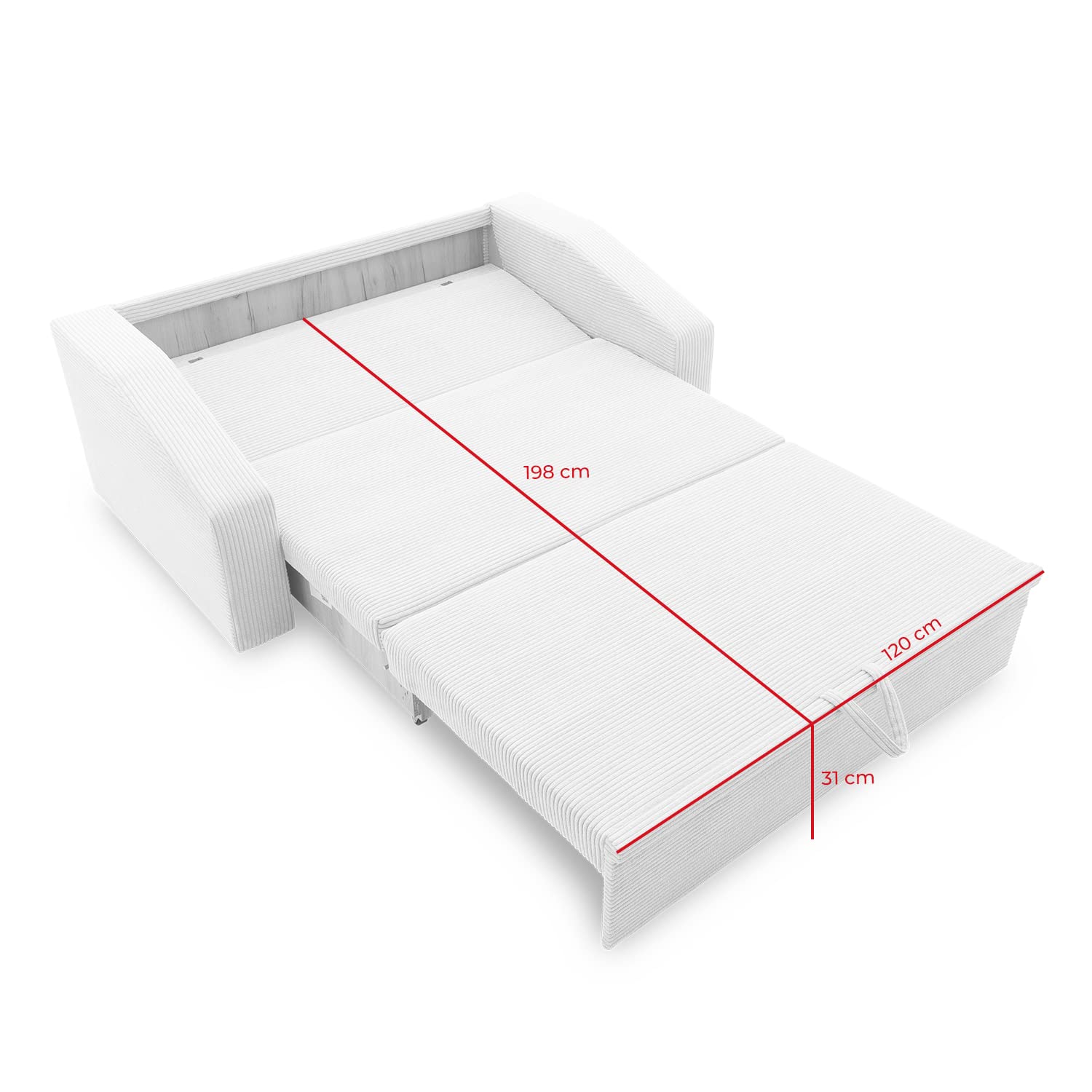 Sofa Dorma mit schlaffunktion, einfacher Aufbau, modernes Design, polstermöbel. Schlafcouch zum Wohnzimmer. Widerstandsfähiges, Minimalistisches Design (POSO 005)