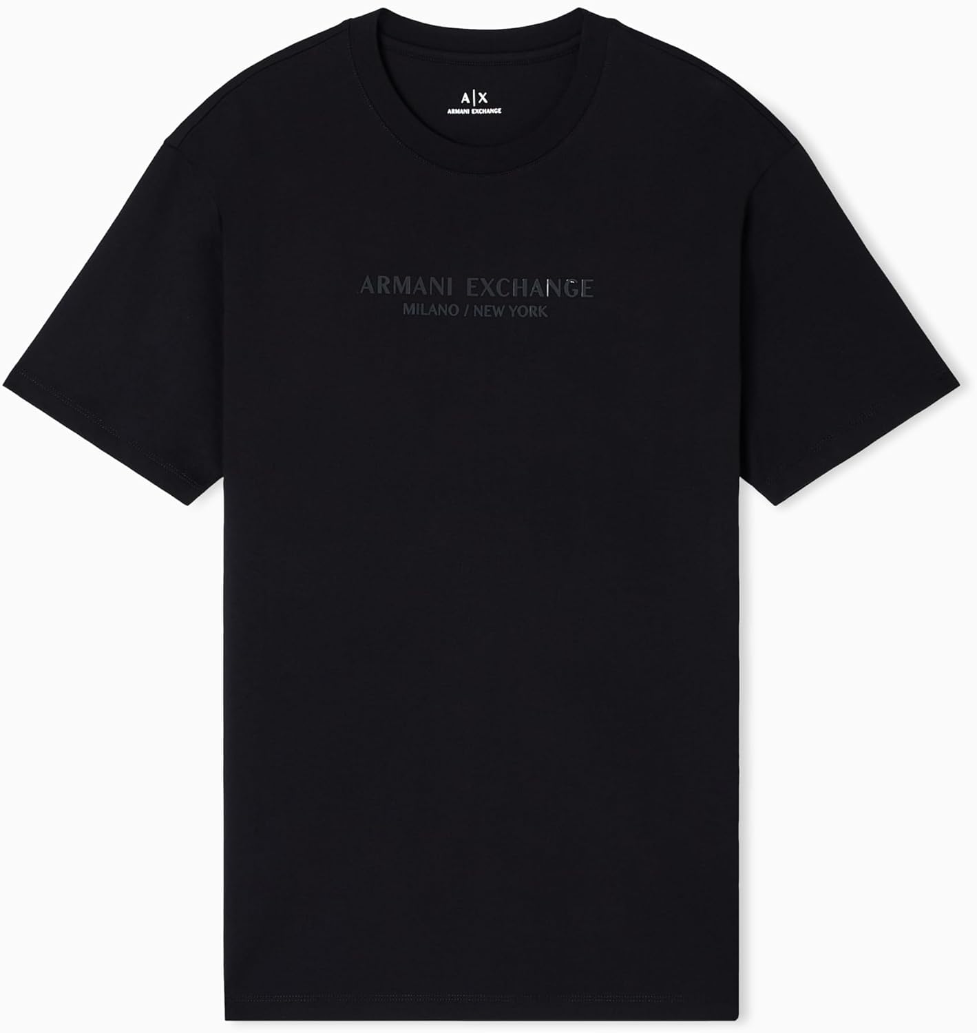 Armani Exchange Mens Center Logo Milano/New York Logo Tee