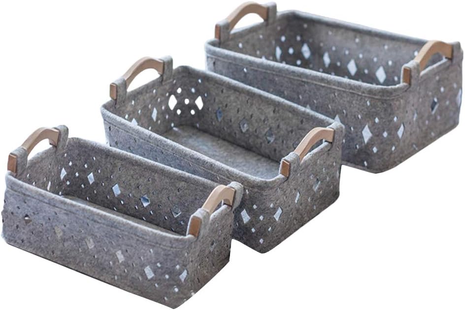 Felt Hollow Storage Box Hollow Felt Storage Basket Storage Box Sundries Clothing Laundry Toy Storage Box Decoration