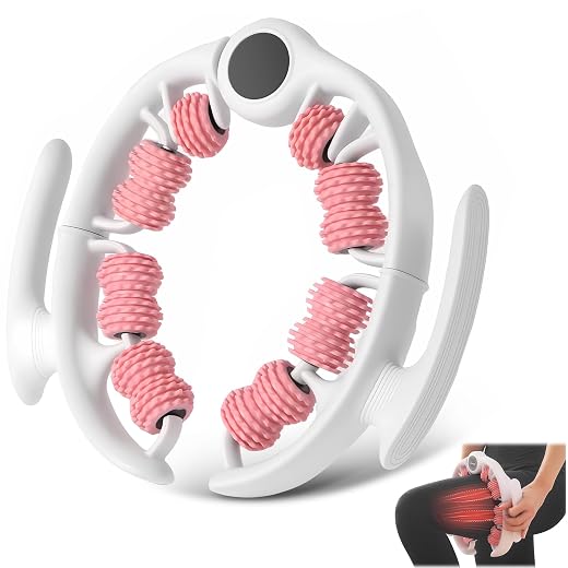 Ferramenta Massagem Celulite Massageador Drenagem Linfática Coxa Perna Nádega Rolo Muscular Ferramenta Massagem Fascial Rolo Anticelulite com Alças Destacávei Ferramenta Massagem Fáscia Pele Contornada Massageador Profundo Tecido Fasciai
