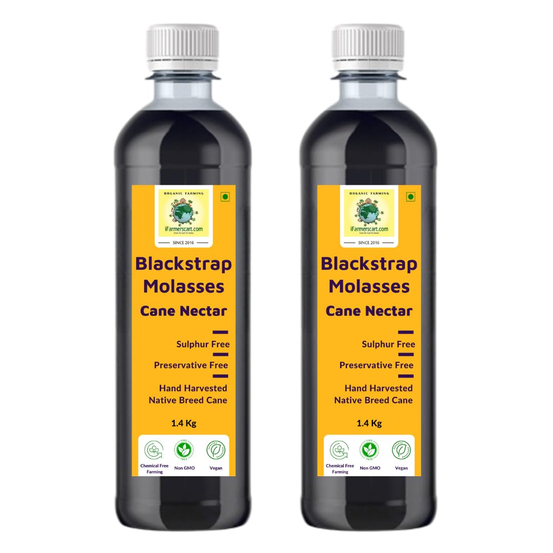 iFarmerscart Organic Sugarcane Blackstrap Molasses | Iron & Calcium Boost | Unsulphured | Preservatives Free | Vegan Gluten-Free and Unprocessed (2.8 Kg) (B09KTJFPG8) Amazon Price History, Amazon Price Tracker