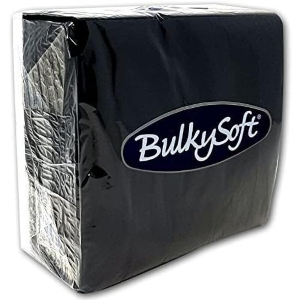 Paper ServiettesSoft Napkins 33x33cm 2PLY BulkySoft Solid Colours Choose Colours (Black, 100)