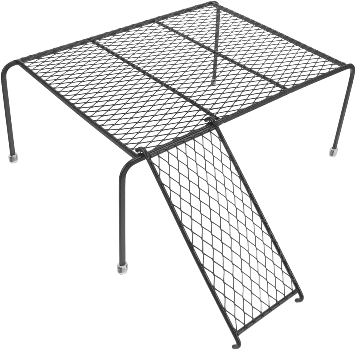 SUPVOX Pet Feeding Rack with Ladder 12.8 X 9.1 X 5.1 Inches Iron Chicken Coop Platform Stand for Feeding and Drinking Multi-Functional Poultry Habitat Accessory