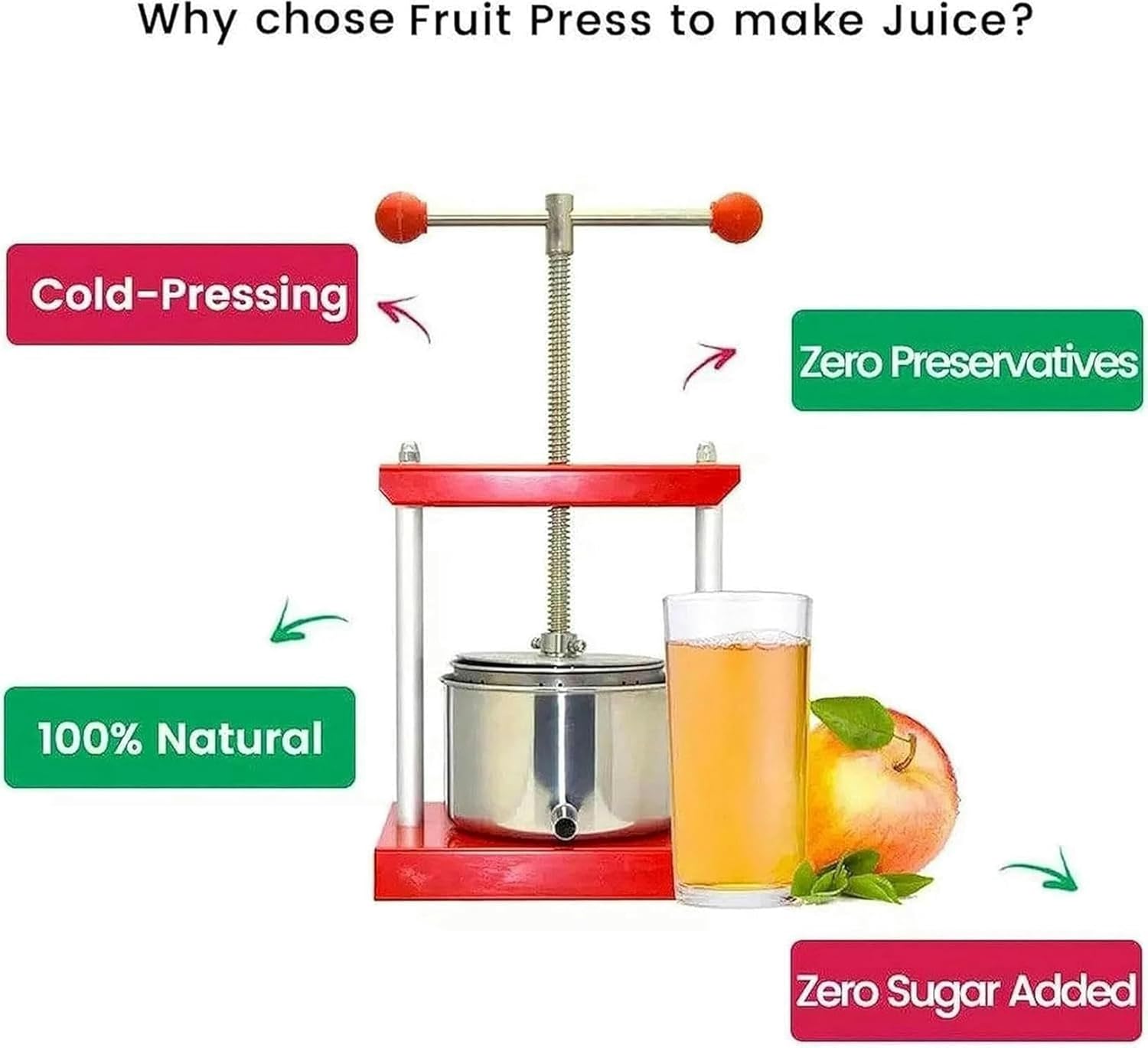 Electric Extractor Separator Press Extractor, Stainless Steel Fruit Wine Manual Press for Winemaking/Tincture/Vegetable//