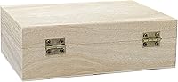 Vista 5 de 24-Pack Small Wood Box for Crafts 6"x4"x2" Unfinished Wooden Box with Lid Keepsake Box for Jewelry Storage DIY Crafts