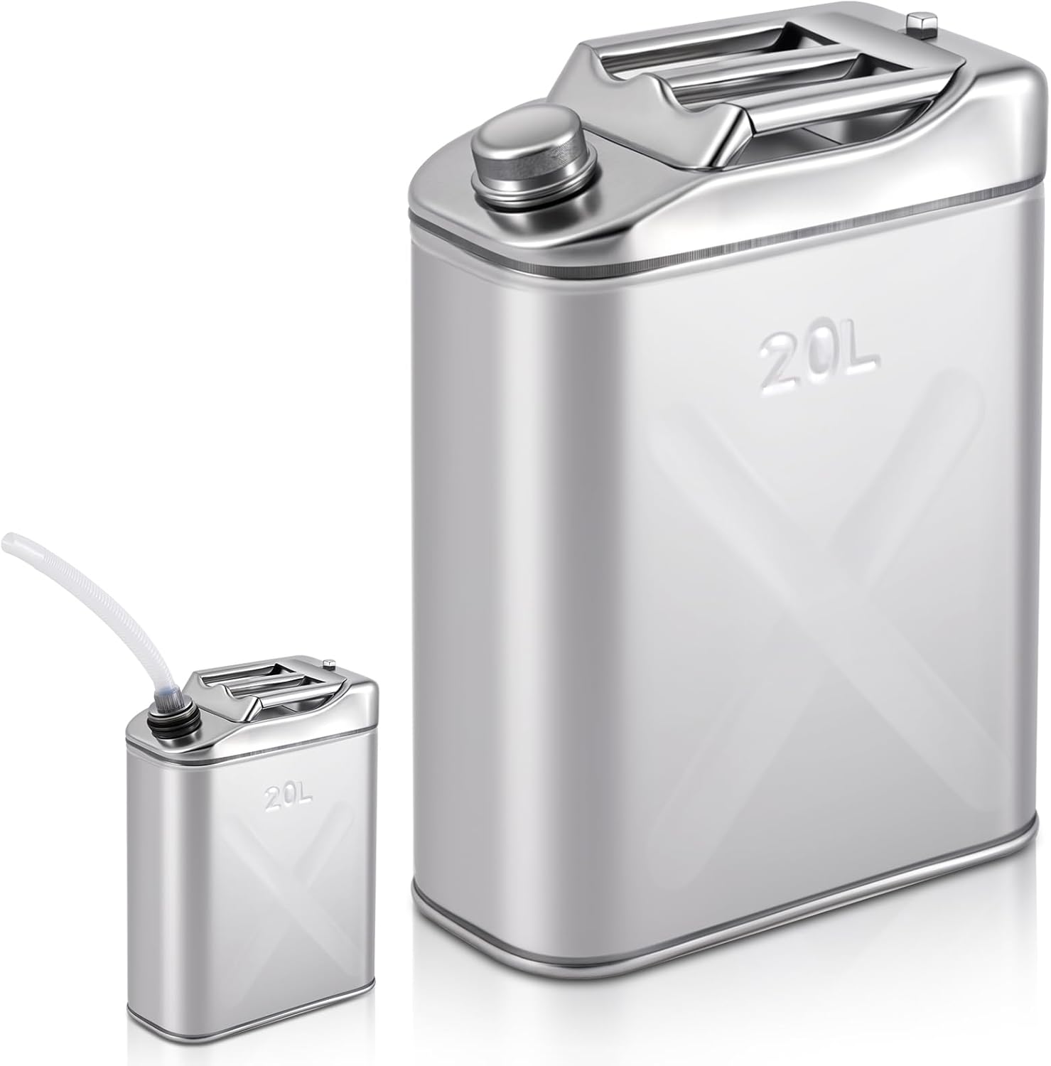 Blulu 1 Pcs 20-qt (5 Gallon) Stainless Cooking Oil Storage Can 13. 6 x 6. 7 x 18. 5 Commercial Grade 304 Food Safety Oil Distributor for Kitchens Restaurants Food Trucks