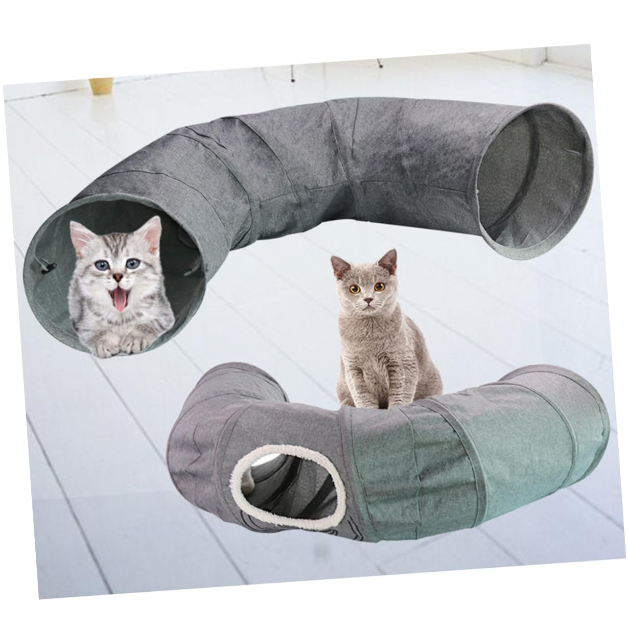 SUPVOX Tunnel Pieghevole per Gatti con Carta Sonora Giocattolo Interattivo per Gattini Resistente e Divertente 135