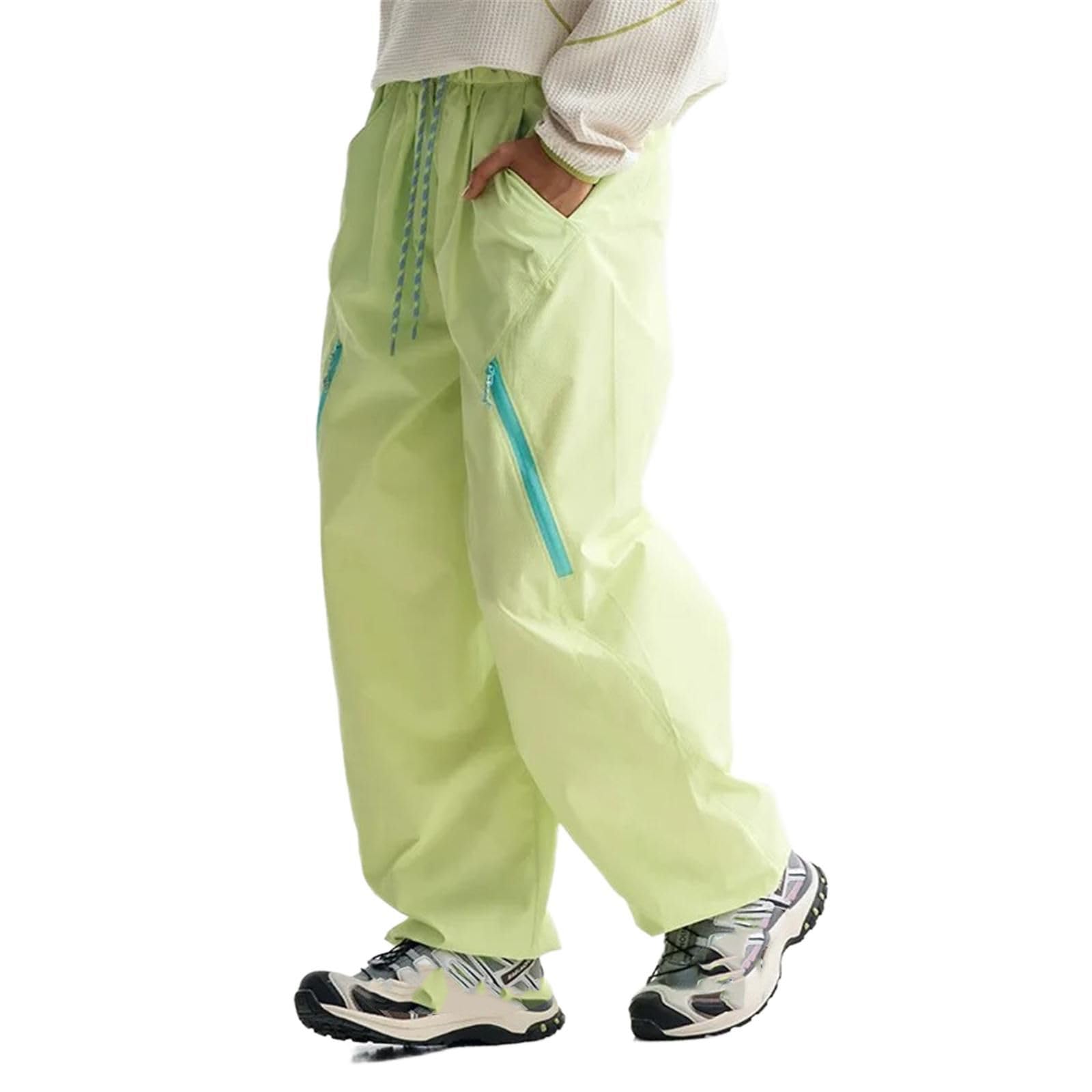 Pantalones de Pista para Senderismo para Hombre, Pantalones de Trabajo Unisex Holgados Casuales callejeros