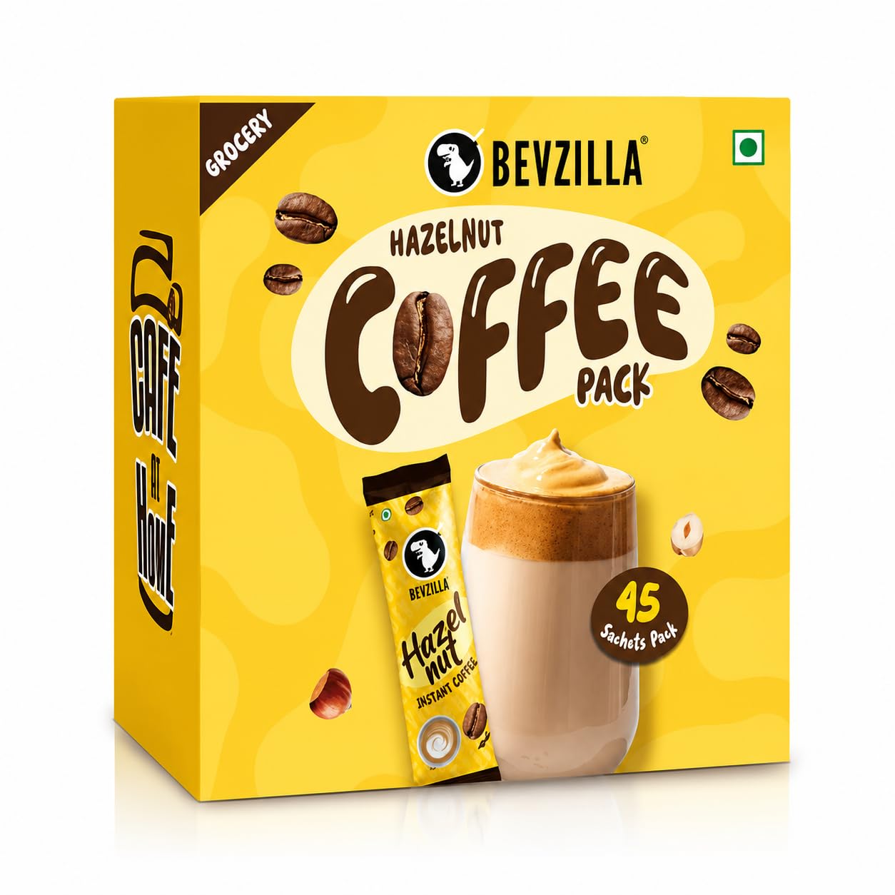 Bevzilla Hazelnut Instant Coffee Powder 90g | Flavoured Coffee with Rich Aroma | Smooth & Easy to Prepare-picture-14