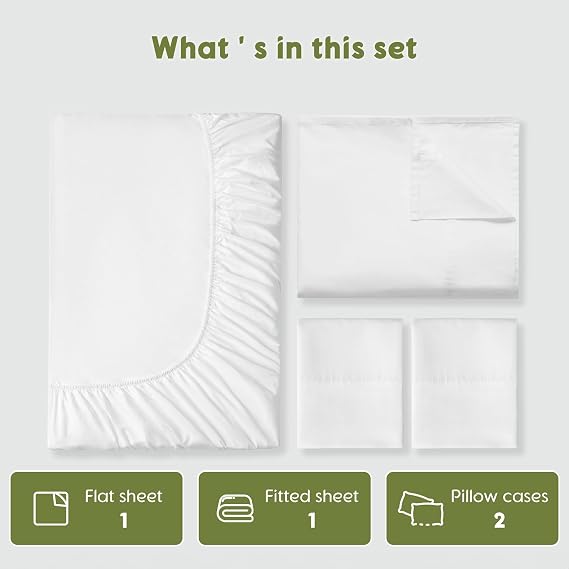SONORO KATE 100% Egyptian Cotton Sheets King Size,600 Thread Count