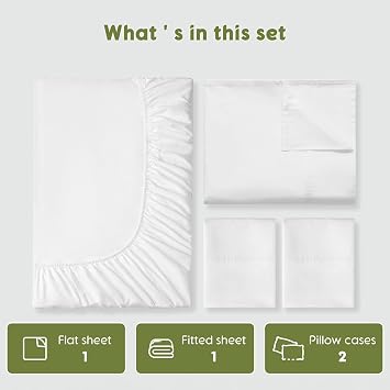 SONORO KATE 100% Egyptian Cotton Sheets King Size,600 Thread Count