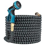 erweiterbare 9 FUNKTIONSSPRÜHDÜSE: Mit einer 9-Muster-Sprühdüse bietet unser Gartenerweiterungsschlauch intelligente Lösungen, um alle Ihre Bewässerungs- und Reinigungsanforderungen und Reinigungsanwendungen zu erfüllen: Garten, Fußböden, Rasen, Haustiere, Pool, Autowäsche usw. Außerdem kann der hochwertige Wasserschlauch als IDEALES GESCHENK für alle Gärtner dienen.