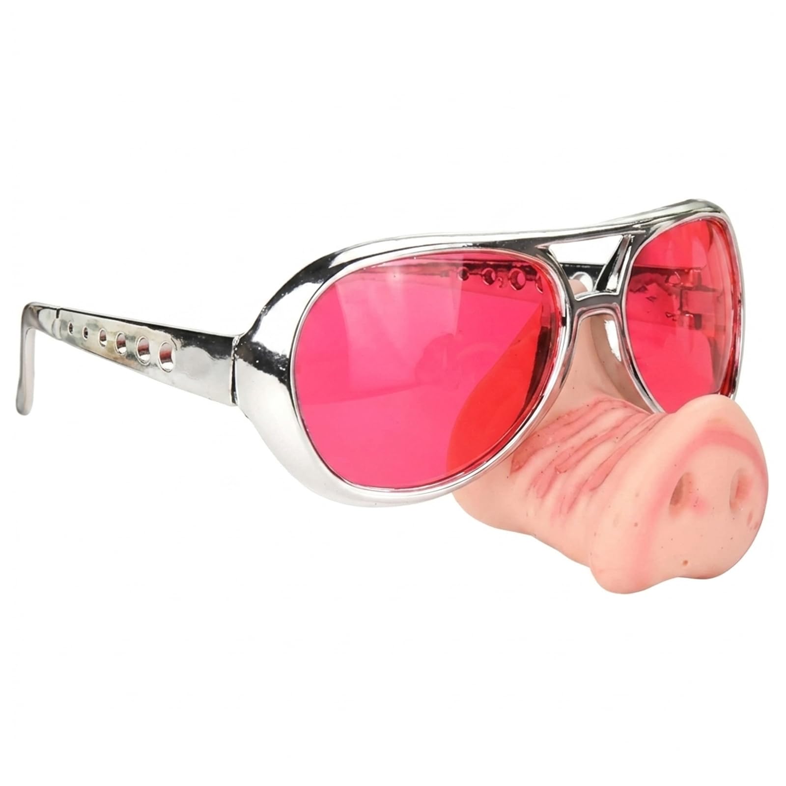 XZSKD Funny Sunglasses with Pig Nose Design, Novelty Party Glasses for Adults, Costume Accessories for Halloween Events and Social Gatherings, One Size Fits Most with Red Frame