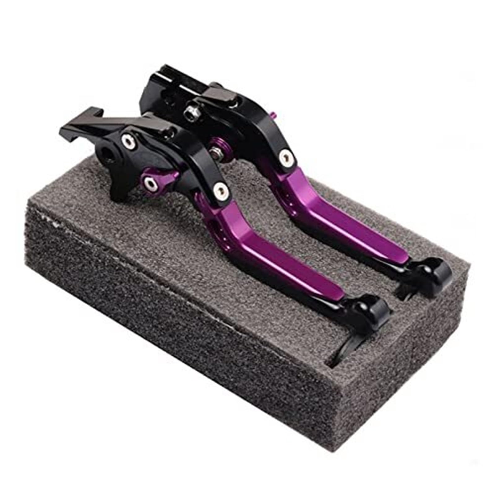 FLBZBLKASL Motorcycle Short Brake Clutch Levers Motorcycle Clutch Lever for FB for Mondial for Hipster for HPS 125 Accessories Adjustble CNC Aluminum Brake Levers Handle 1 Pair Modification Parts