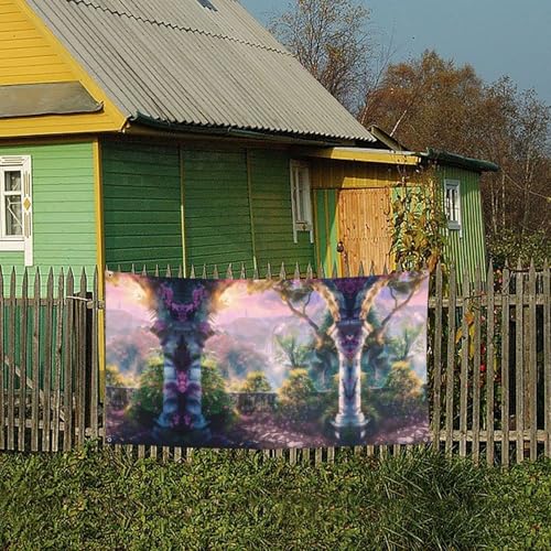MINDBBDFJ Fantasy Background Print Banners And Signs For Outdoor/Indoor,Personalized Banner Customizable Parties Halloween Banner (180x90cm)4