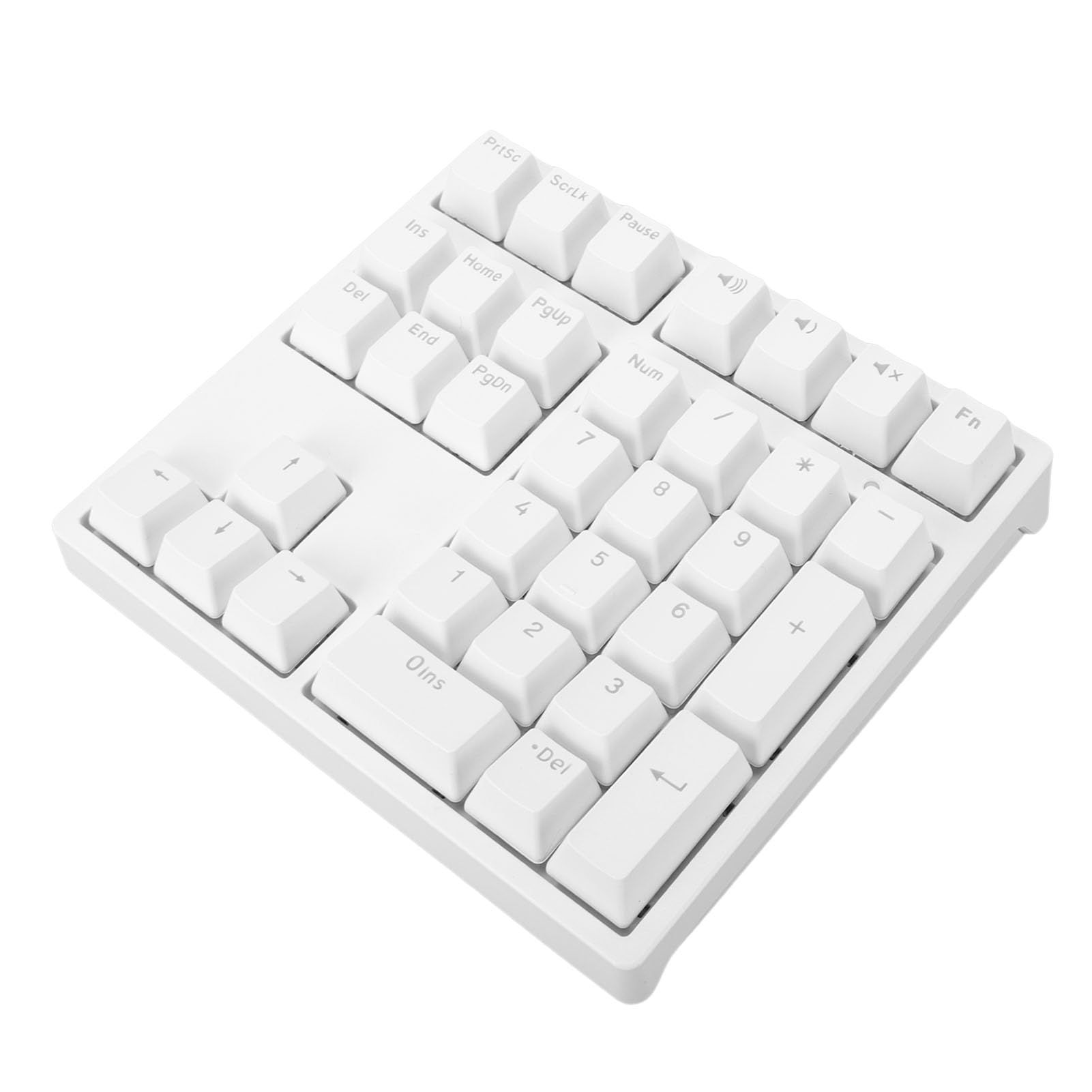Wakects Tastierino Numerico Meccanico a 34Tasti, Wired Number Pad con Switch (WHITE)