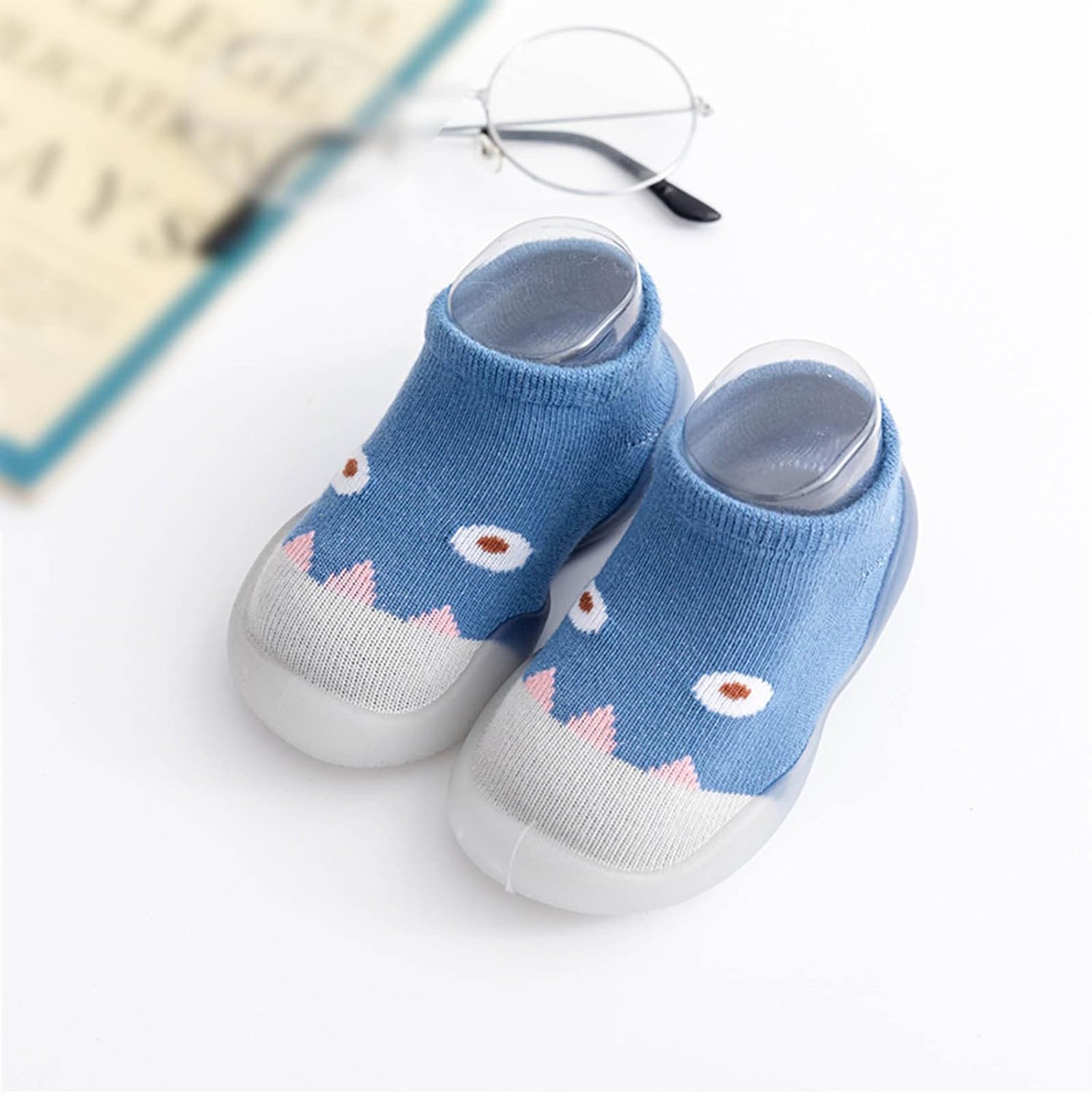 HEOXIN Krabbelsocken Baby Mit Rutschfester Sohle - Weiche Lauflernschuhe 0-3 Jahre