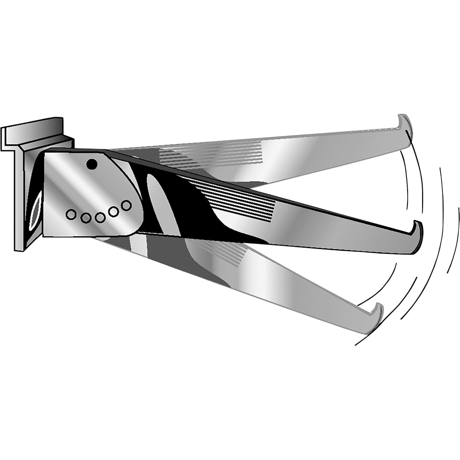 Econoco Adjustable Shelf Brackets, 12" Metal Supports for Retail or Home Shelving, Pack of 48