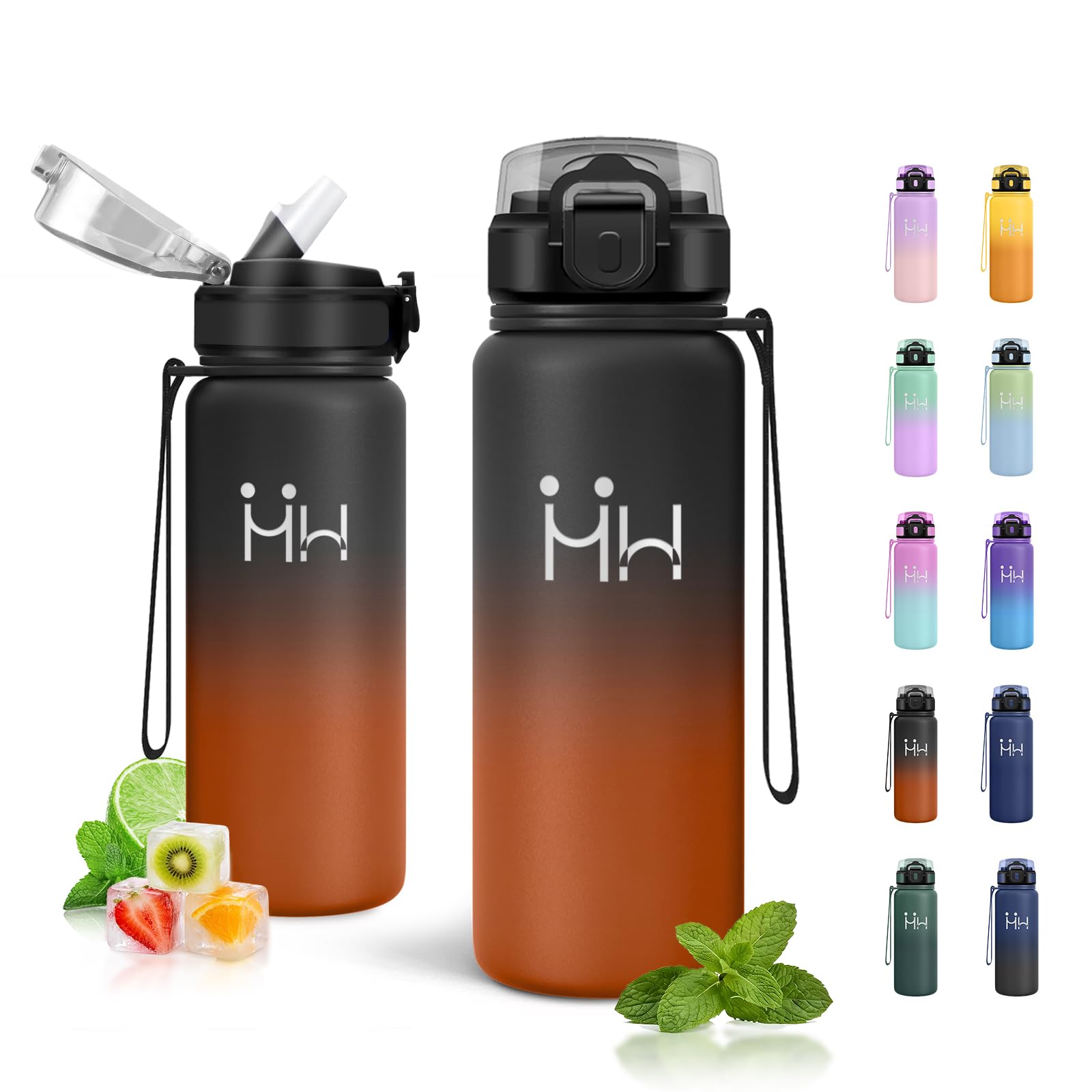 JAPORIA 750ml Water Bottle with Straw, Double Wall Insulated Leak Proof Reusable Stainless Steel Water Bottle for Office, Camping, Outdoor