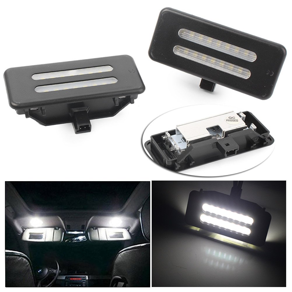Bacar 1 Pair Front Mirror Clip on for Car Makeup Mirror LED Vanity Mirror Lights for BMW E60 E61 E90 E91 E92 E70