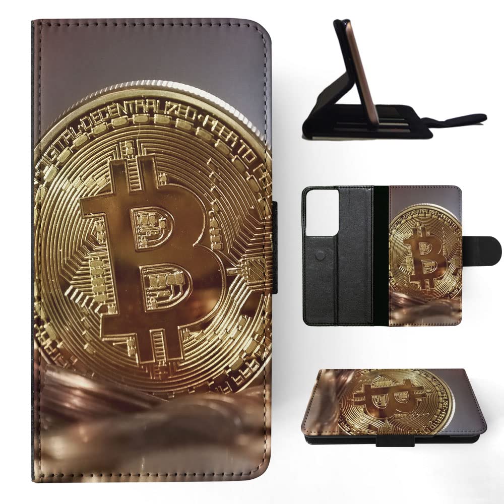 Bitcoin Étui portefeuille à rabat pour Samsung Galaxy S21 Ultra 5G Motif  crypto-monnaie : Amazon.fr: High-Tech