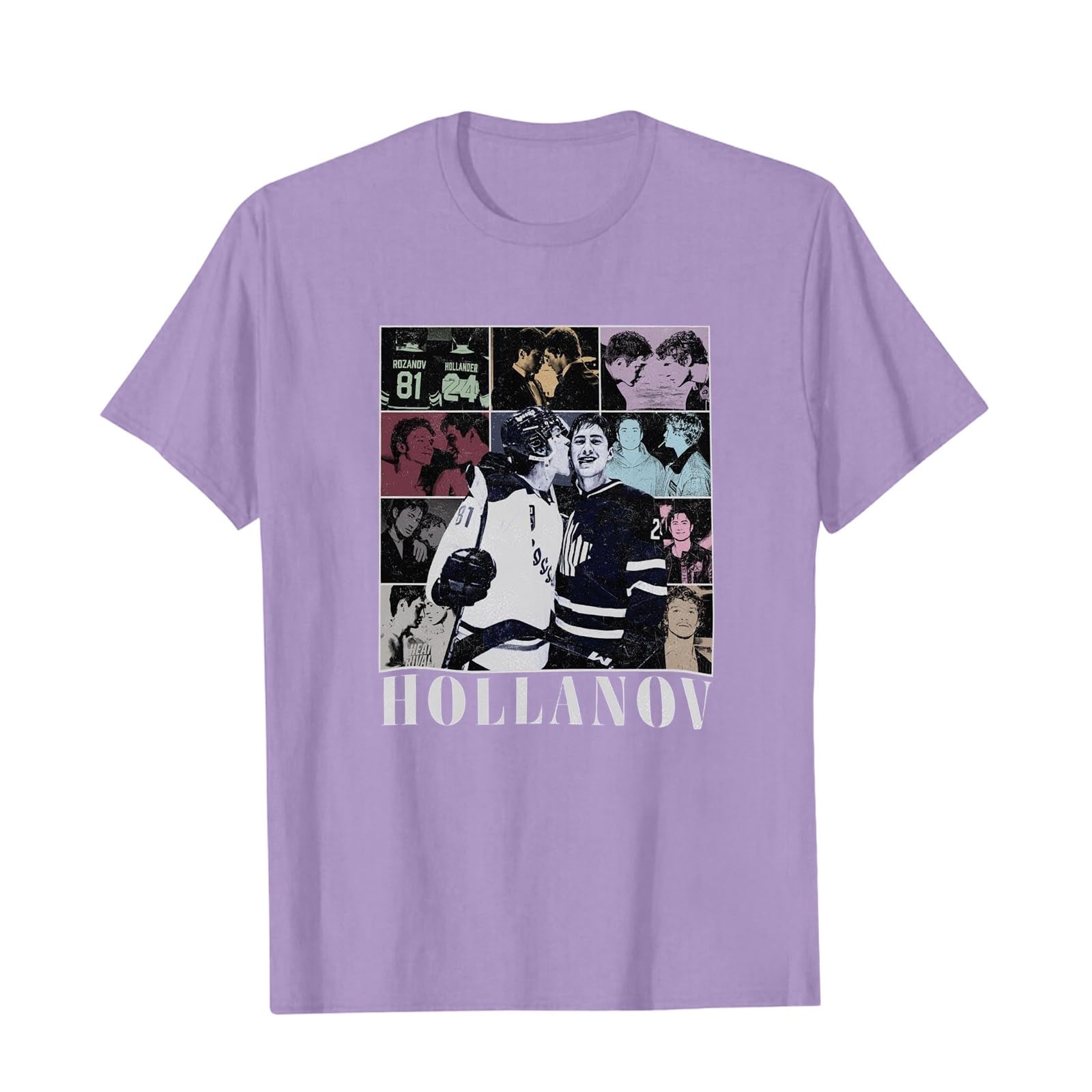 Umiquansome Heated Rivalry Shirt Graphic Tees Crew Neck Short Sleeve Casual Tshirt Merch Unisex for Fans Purples 5XL