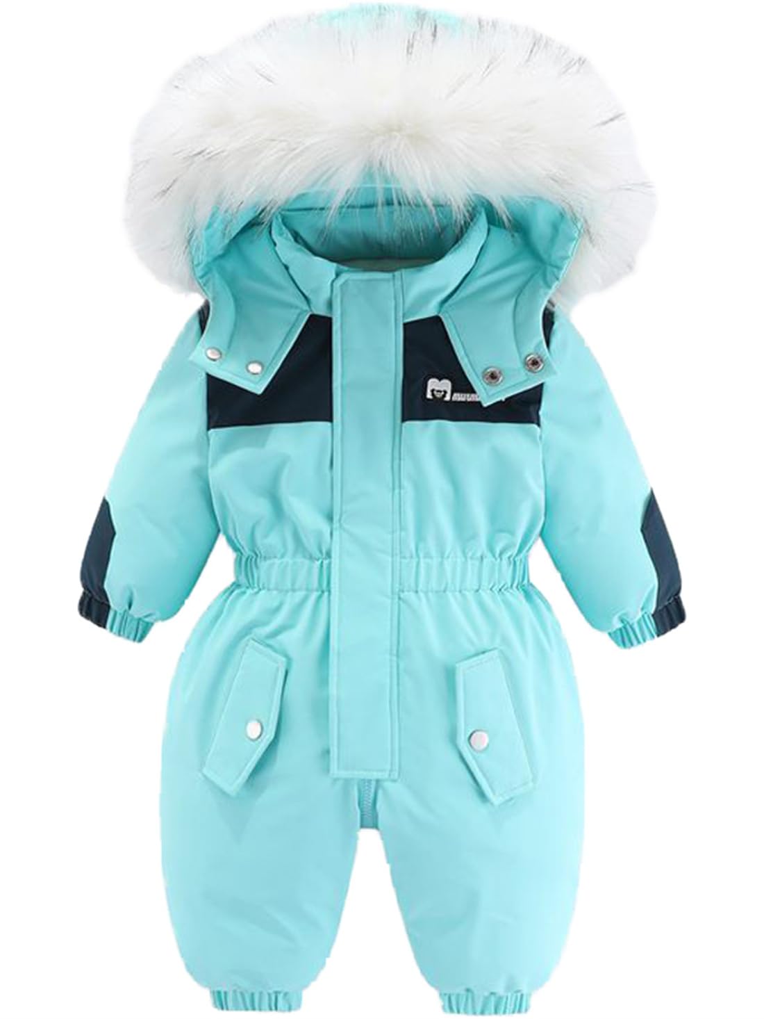 JELEUON Unisex Baby One-Piece Snowsuits Ski Suits Snowsuits Ski Suits Winter Windproof Romper Jackets Jumpsuits