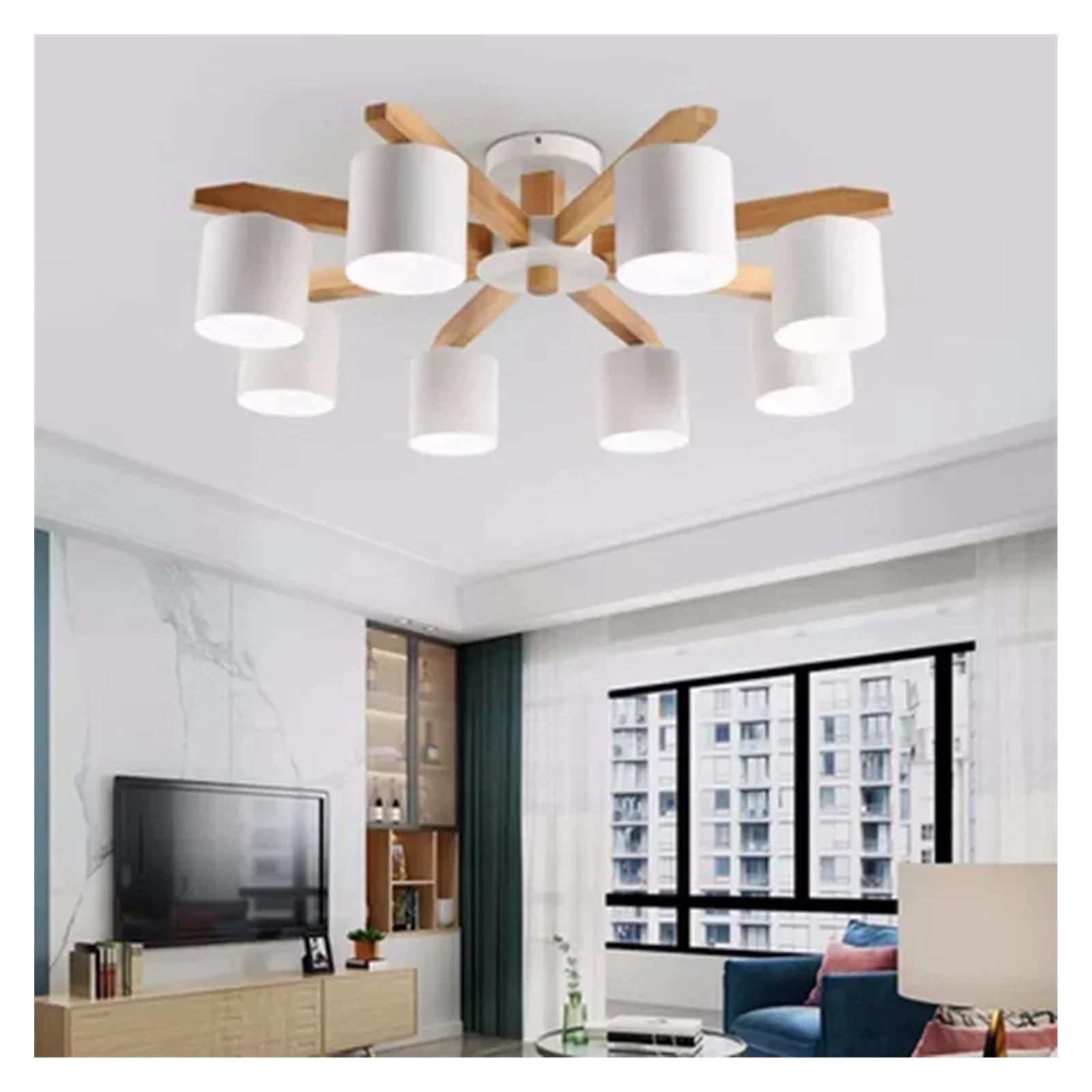 Lustre suspendu nordique à LED pour illuminer efficacement une grande cuisine