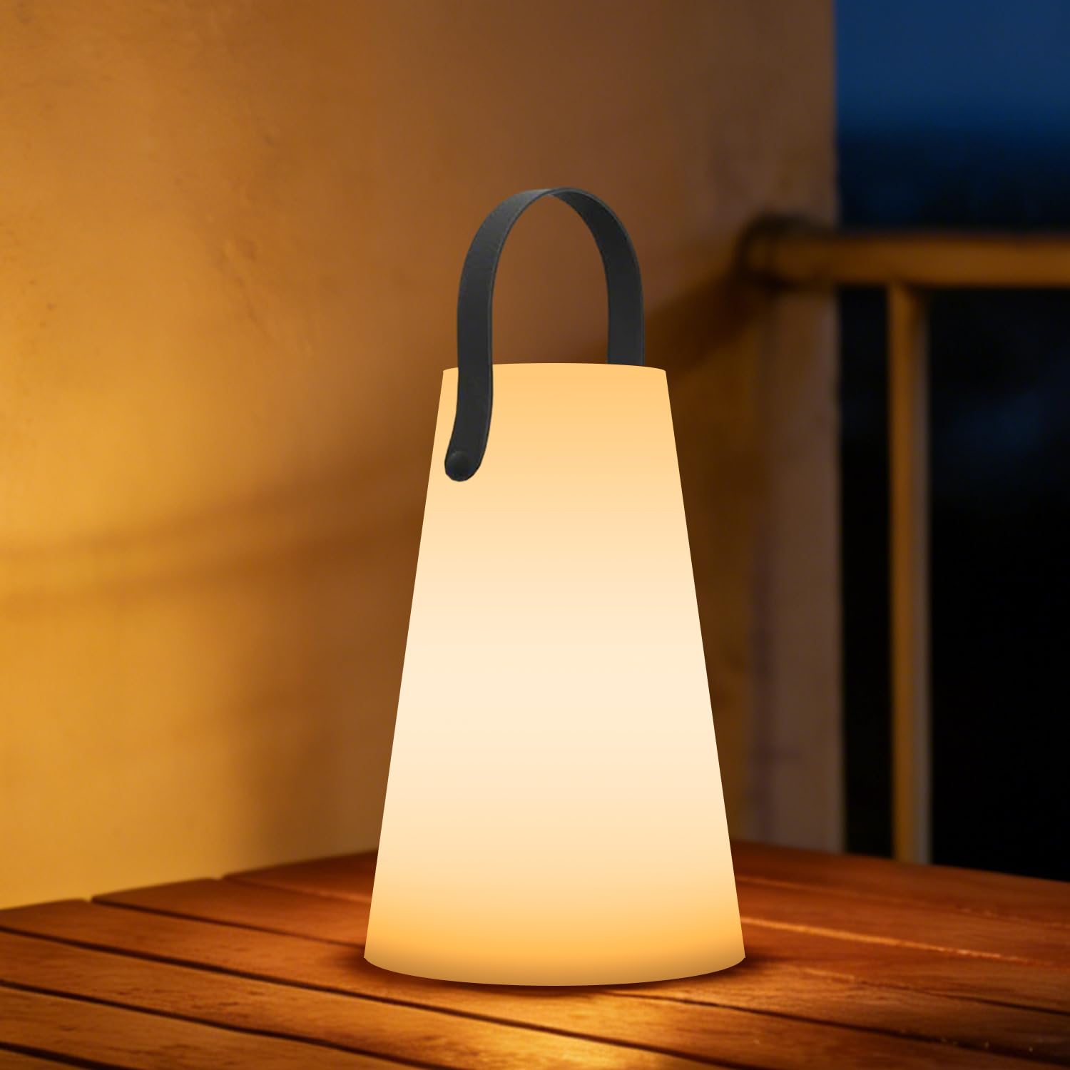 GGII LED Akku Tischlampe Outdoor Kabellos lampe Dimmbar, 8 Farben, USB Aufladbar Tragbare Campinglampe Laterne, IP44 Wasserdicht mit Fernbedienung für Balkon Garten Camping Gartendeko