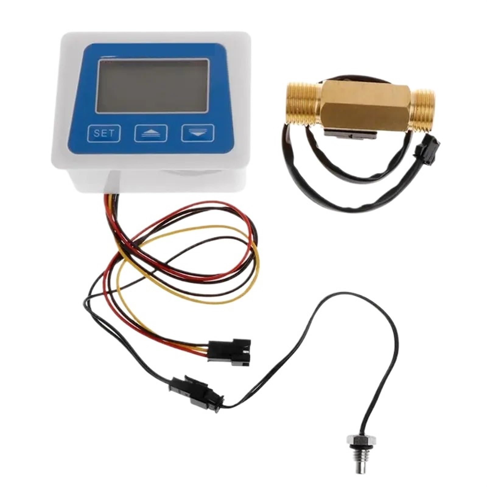 Flow Sensor Meter Digital Pipeline Water Flow Multifunctional Low-Power Digital Flowmeter with 4-Point Flow Sensor Accessories