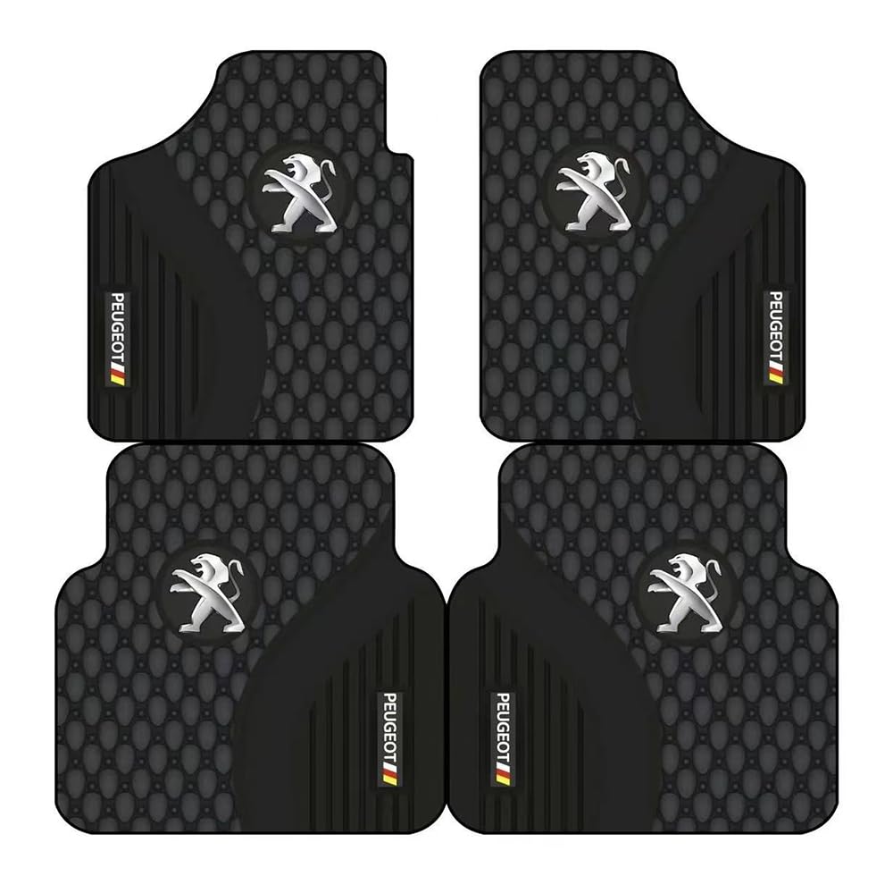 Tapis De Sol Caoutchouc Noir Pour Peugeot 106 1991-2003 - Set De 4 Pièces, Neuf, 2 Ans Garantie