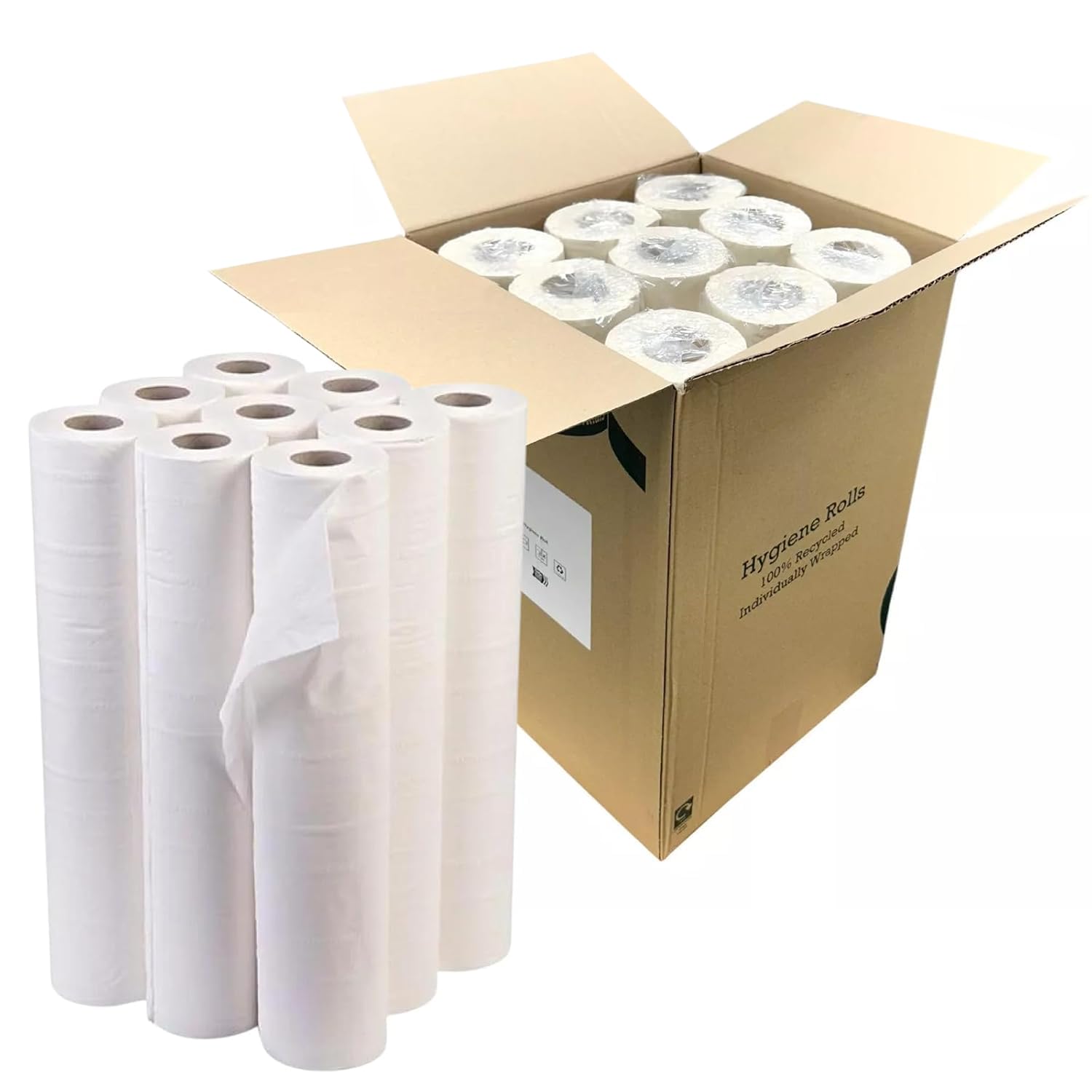 Ideal 365 Premium 40m Hygiene Roll for Loungers in White - 9 Pieces