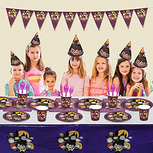 2609 / 5000 翻译结果 KENG 98-delige Harry Potter magische themafeestset, milieuvriendelijk servies, 10 gasten feestartikelen… - Image 7