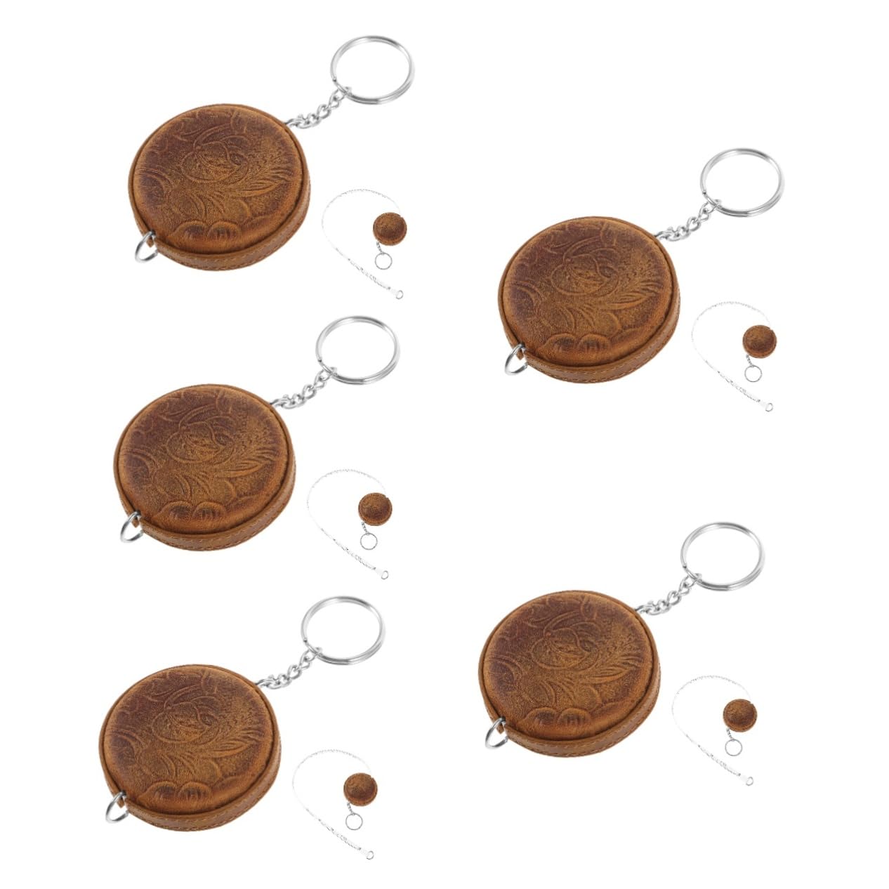 Angoily 5 Pièces Mini Mètre Ruban En Cuir De Vache Postal Lester Découd-vite Mètre à Ruban Règle De Bande Balance Intelligente Clé Double Face Enfile-aiguilles Douane Hommes Peau De Vache