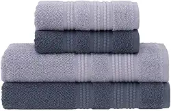 Jogo de Toalhas Buddemeyer Frape Dots Banho Cinza Claro/Cinza 4 peças