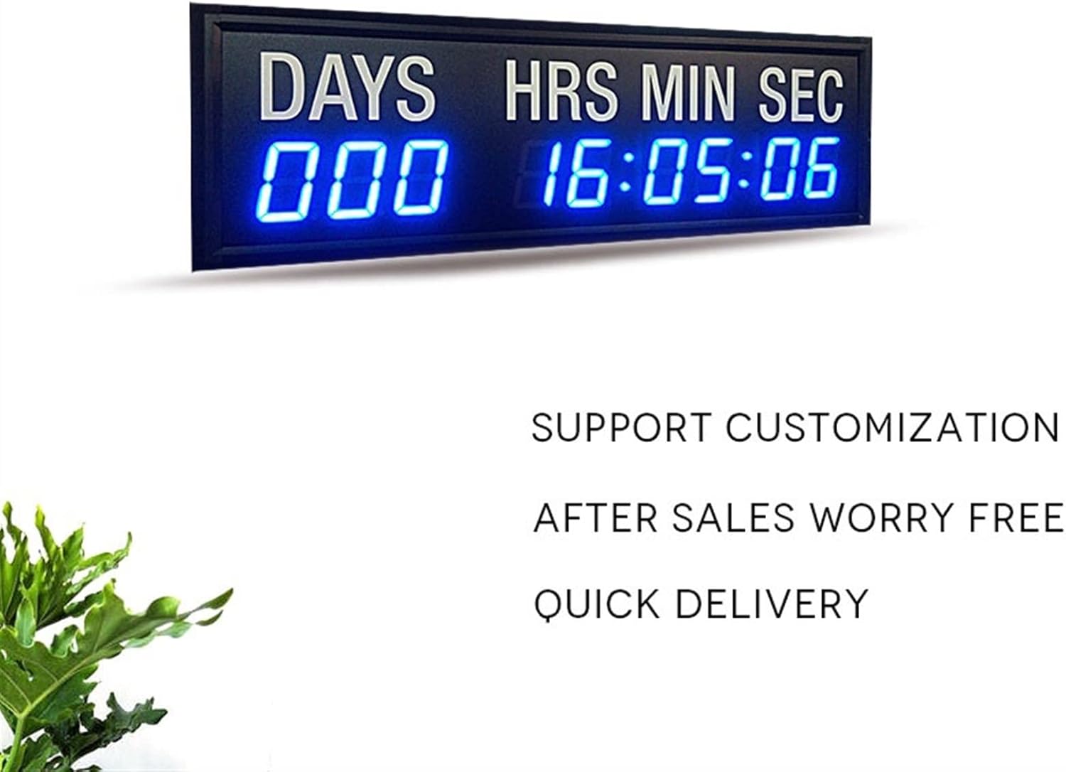 Race Timing Clock LED High-Definition Digital Clock Countdown Timer 1.8 Inch 9-Digit Indoor Gym Boxing Gym Shopping Mall Daily Countdown Clock for Running Events Marathon Climbing