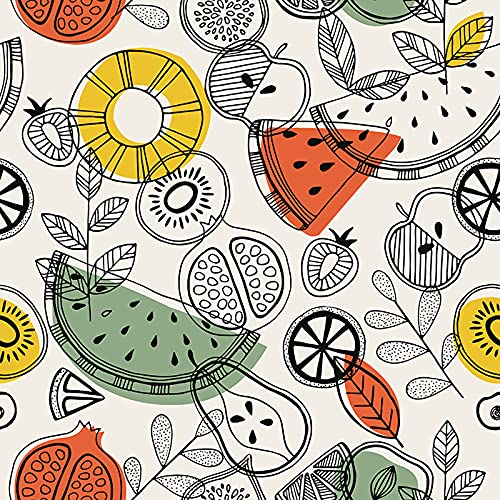 Papier peint anti-reflet fruits 290x290cm pose facile meuble - 3