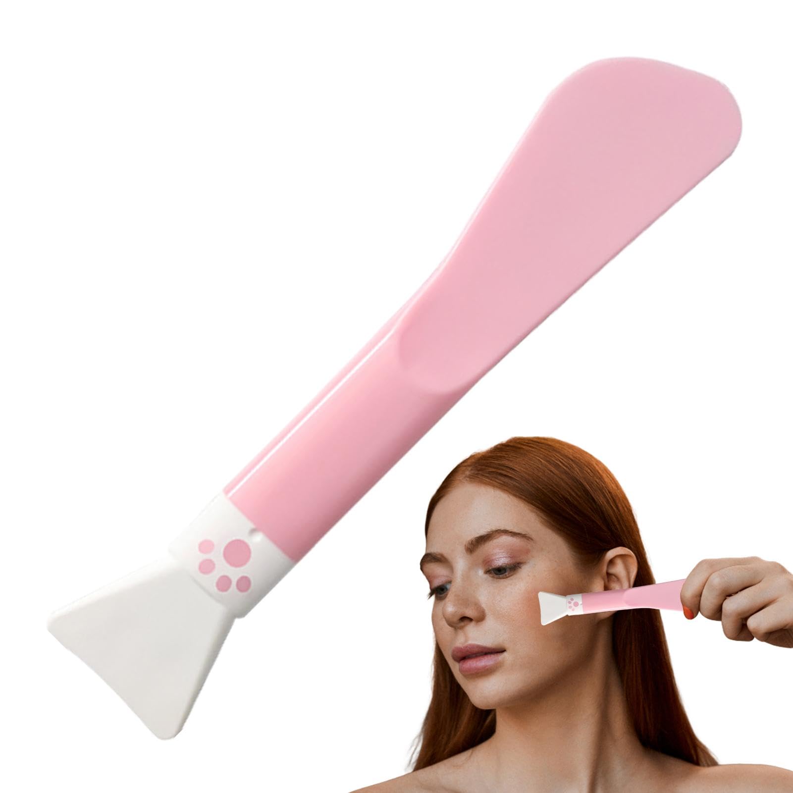 Face Ma sk Applicator, Silicone Clay Ma sk Brush Applicator, Soft Face Ma sk Applicator Tool With Dual Head, Flexible Face Makeup Brushes Or Cream, Essence, Lotion And Cosmetics