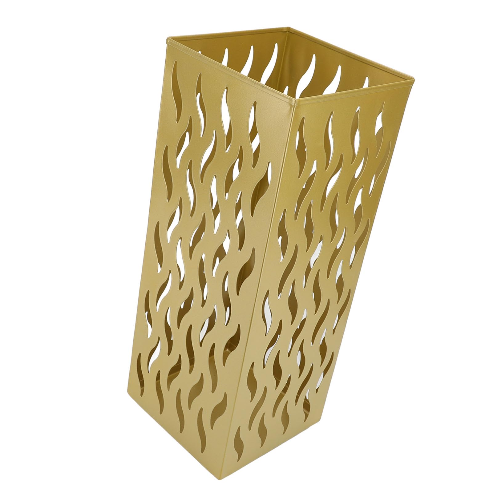 Portaombrelli, Portaombrelli in Metallo con Design Cavo per Asciugatura Rapida, Verniciatura a Polvere Antiruggine, Dimensioni Compatte 42x16x16 Cm, per Ingresso Ufficio (Oro)
