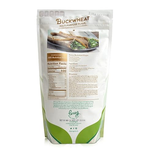 Miniatura 3 de Pereg Harina de trigo sarraceno (16 onzas x 6 unidades) – Naturalmente libre de gluten, alternativa a la harina de trigo – perfecta para hornear
