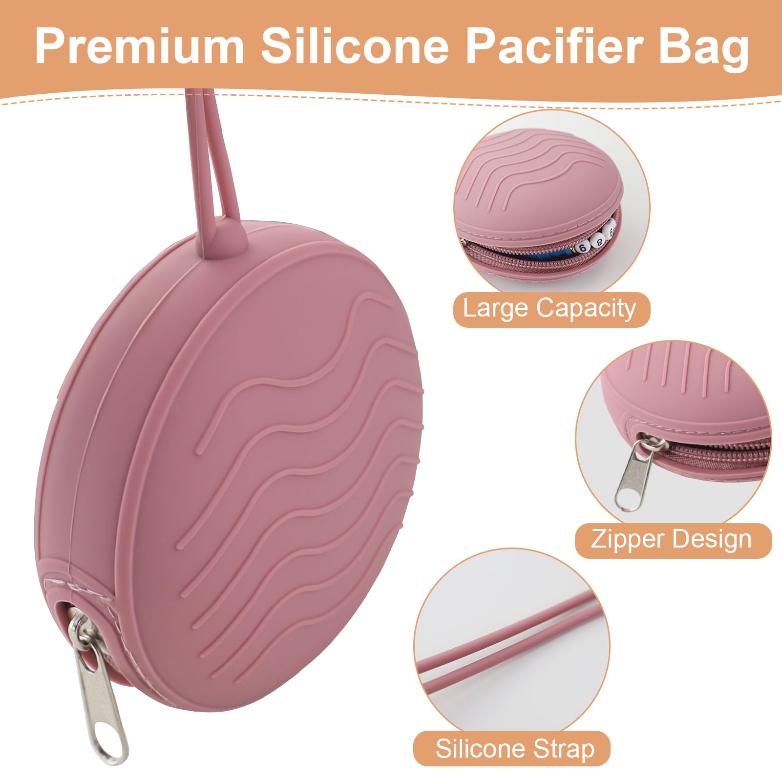 Boite a Sucette Bebe 2 Boîte De Rangement en Silicone pour Sucette Transparent Portable Boîte De Tétine pour Bébé Imperméable Sans BPA Voyage