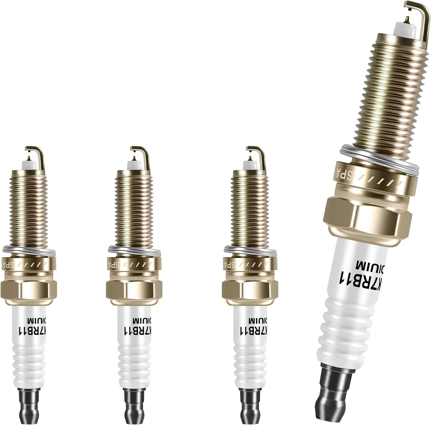 9723 SILZKR7B11 Double Iridium Spark Plugs Compatible with Hyundai for Elantra for Ram 1500 2013-2019, for Santa Fe for Azera for Tucson for Challenger for Charger for Durango, 4 Pack