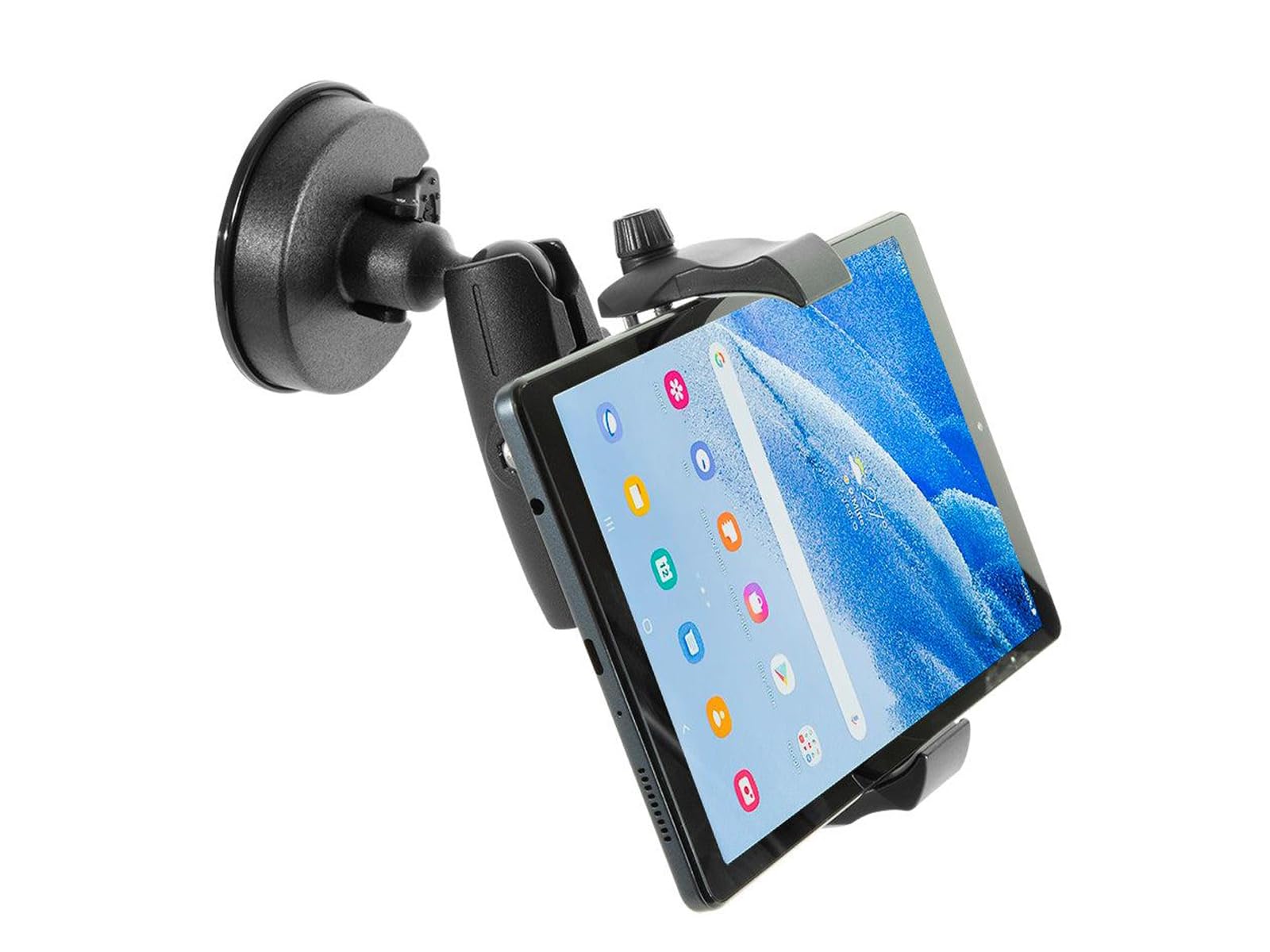 AutoExec Roadmaster Bureau de Voiture pour Poste de Travail de véhicule et Bureau Mobile avec Support de téléphone, Support de Tablette, Support d'imprimante et Support à Ventouse Bleu