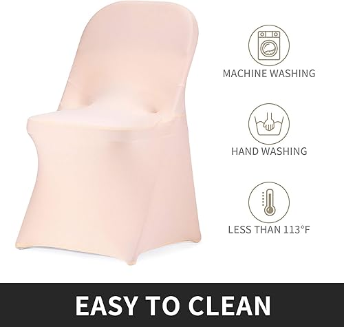 Miniatura 4 de Funda de silla Peomeise plegable, de elastano elástico para bodas, fiestas, banquetes, eventos