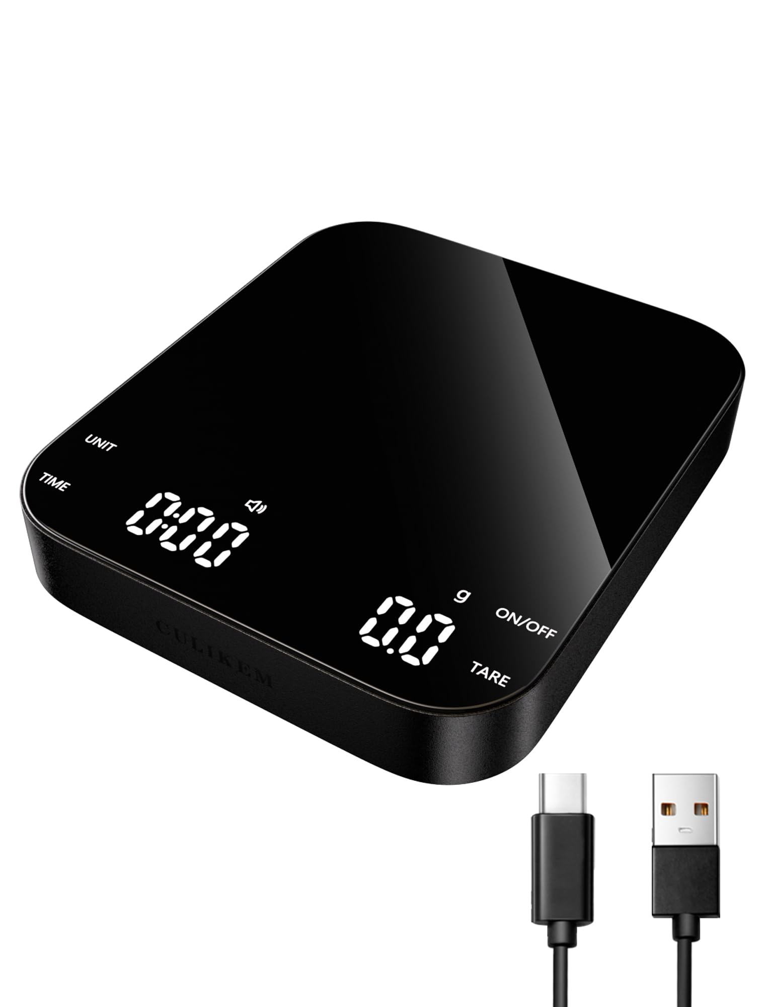 Pour-Over Coffee Scale with Timer, 100-Day USB-C Rechargeable