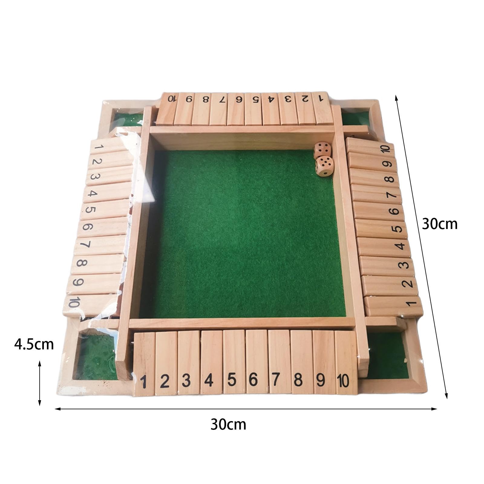 Würfelspiel Set, Digitales Flip Brettspiel, Chinesisches Spielzeug, Trinkspiel, Tischspiel, Mathespiel, Puzzlespielzeug für Familienfeiern, Holz
