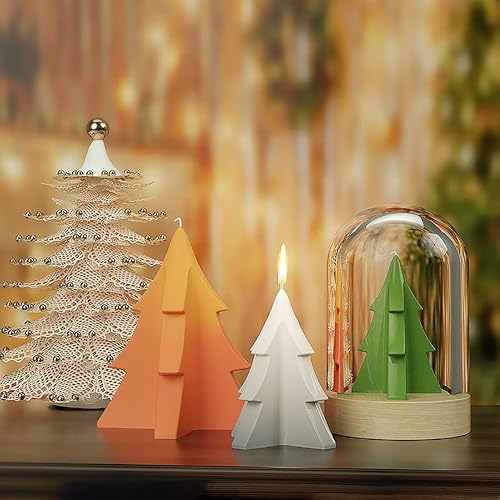 Miniatura 7 de Molde de silicona para velas, árbol de Navidad 3DPapá Noel, molde de vela de muñeco de nieve, molde de fabricación de velas hecho a mano de Navidad