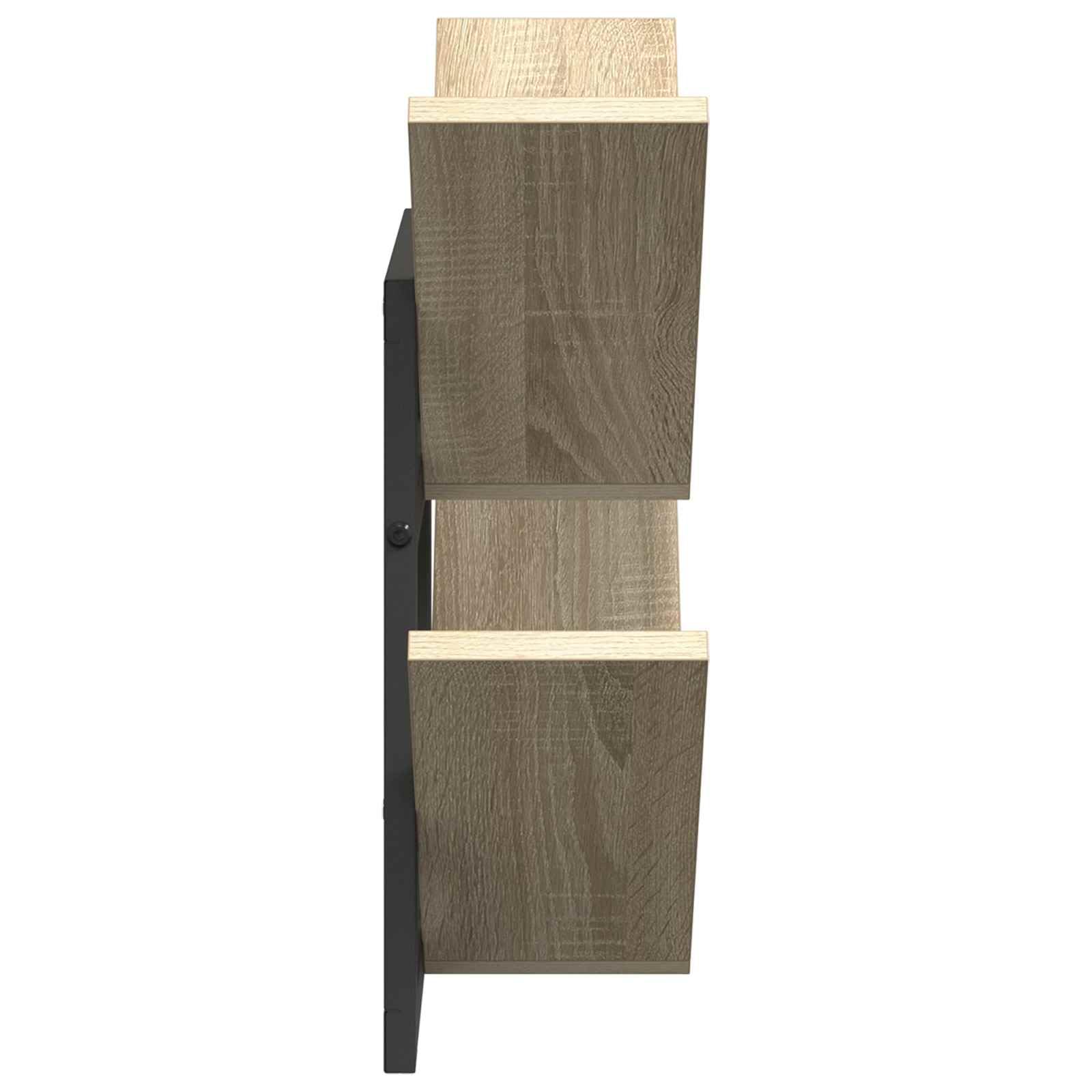 Scaffale da parete in rovere Sonoma, 43 x 15 x 47 cm, con molto spazio per soggiorno, camera da letto, ufficio, cucina, salvaspazio e ordine