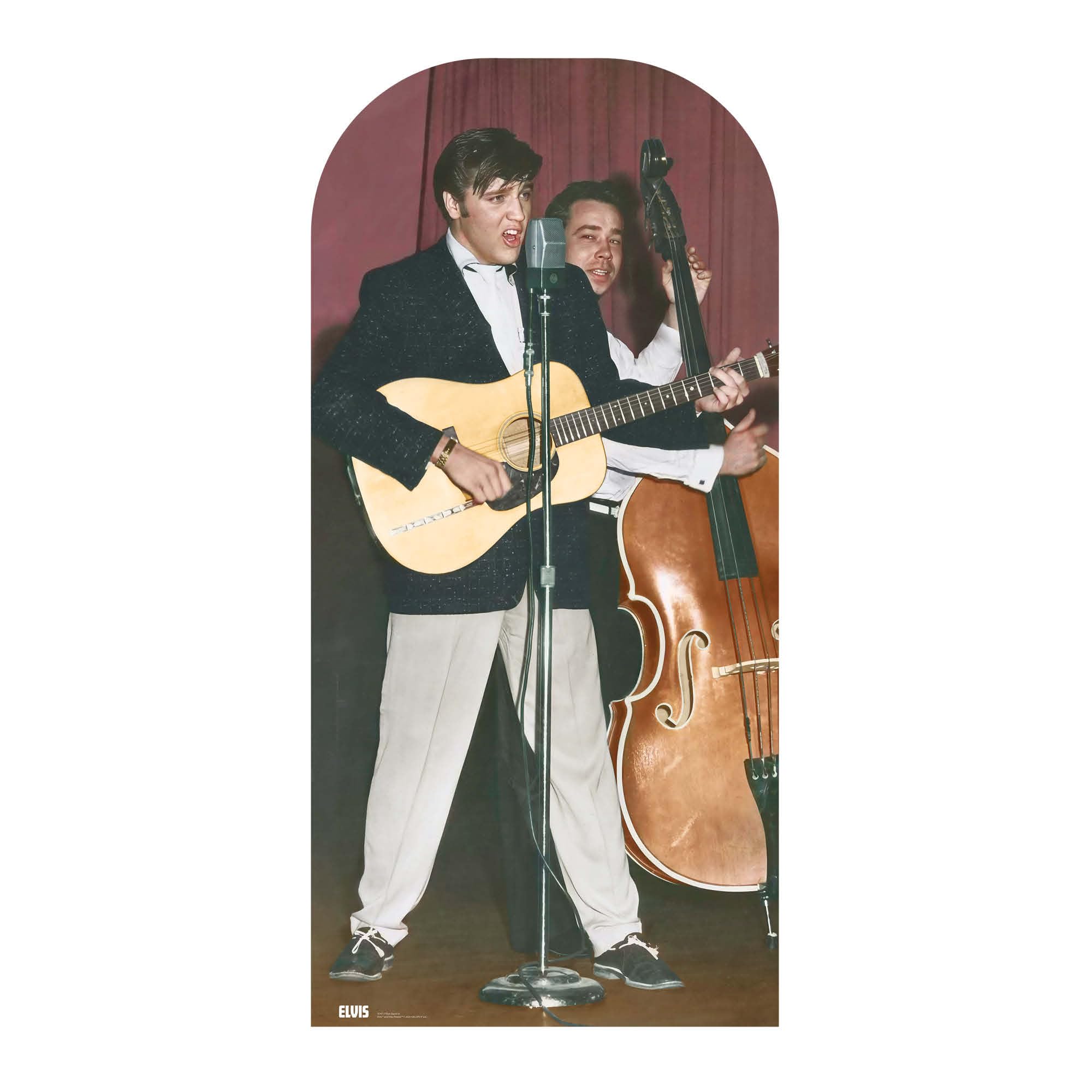 Elvis Double Bass Cardboard Stand-In Lifesize Standee - Great for Party Photos