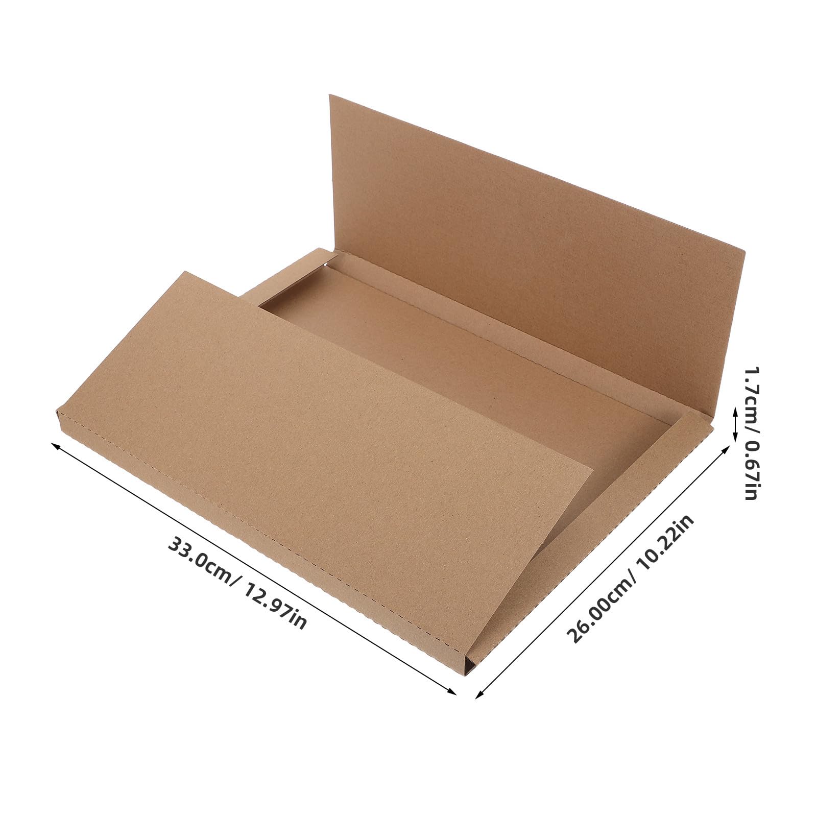 Operitacx 10 scatole per la spedizione di dischi in vinile: buste pieghevoli facili da usare per dischi in vinile - Scatole di imballaggio in carta kraft per CD, DVD, libri e spedizioni per piccole